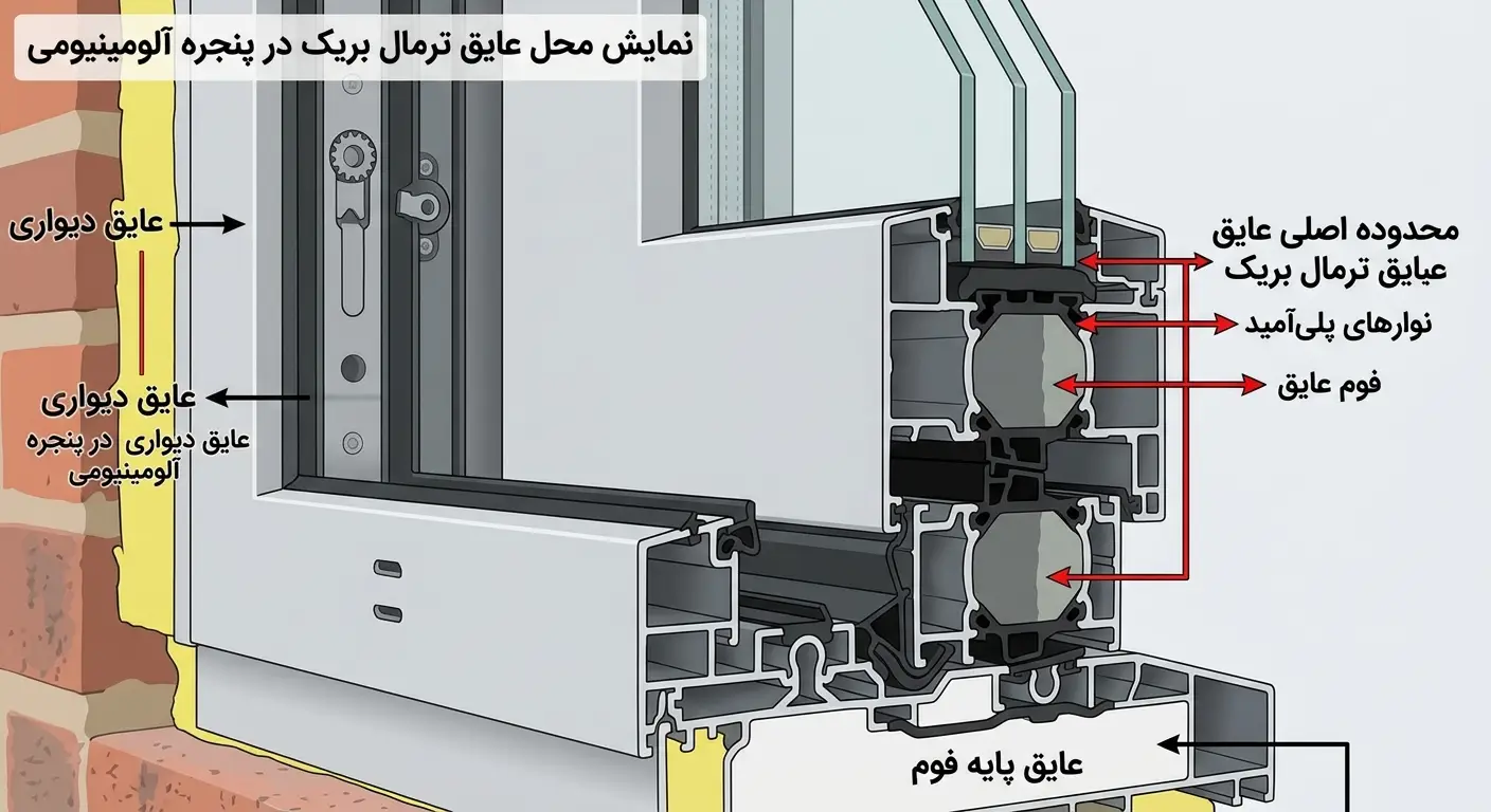 تأثیر ترمال بریک بر کاهش مصرف انرژی در سیستمهای درب و پنجره 2 تأثیر ترمال بریک بر کاهش مصرف انرژی