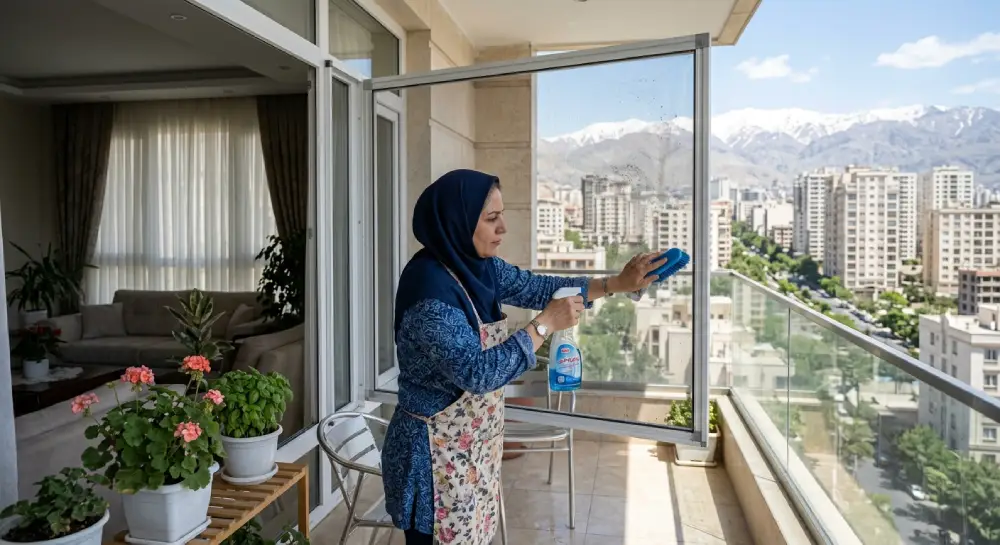 چطور توری پنجره را تمیز کنیم 1 k651